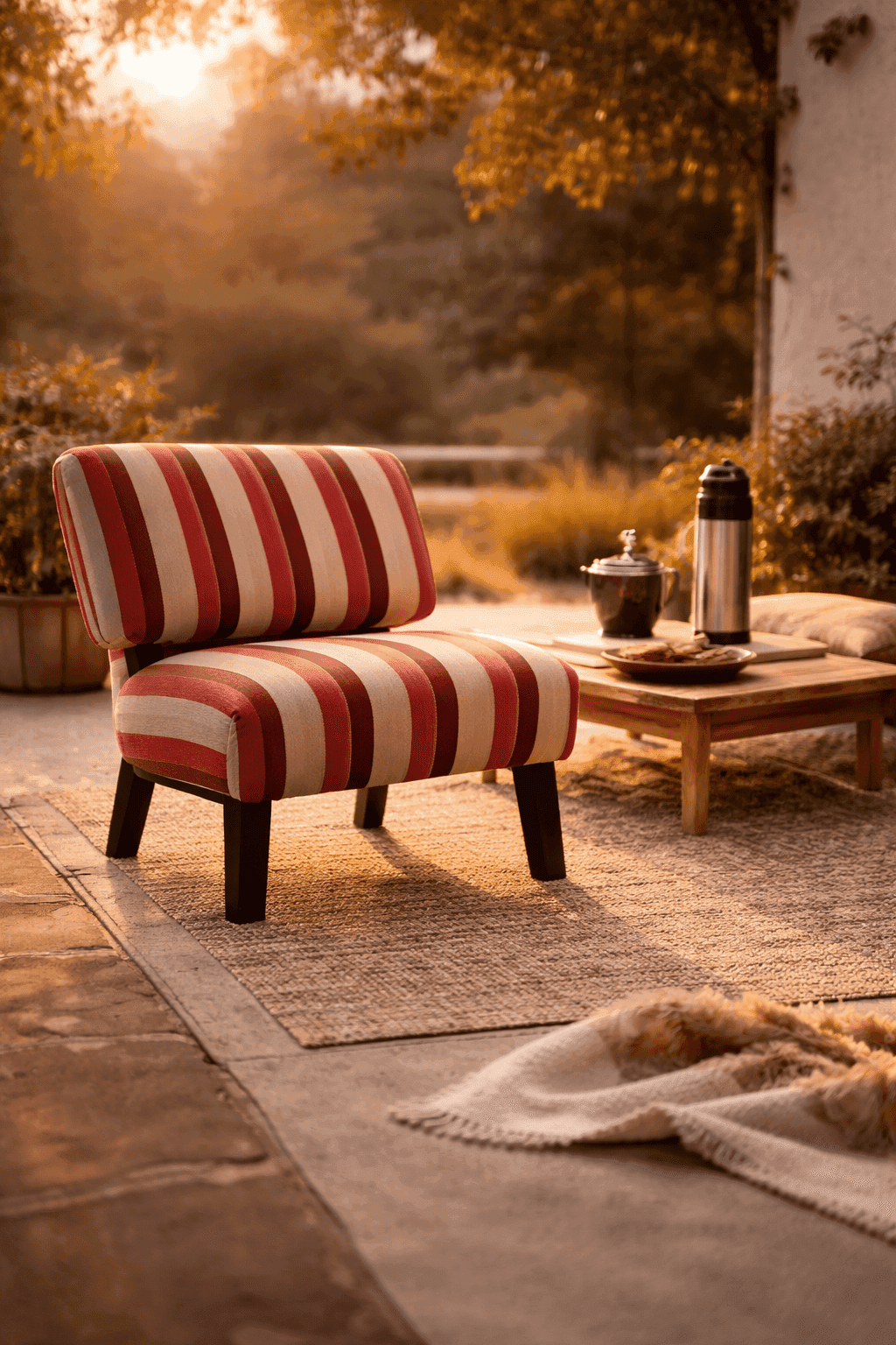 Sillas materas de madera, banquitos y sillones para el hogar y patio interno